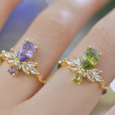 Vintage Drop Lavender Stone Cocktail Ring